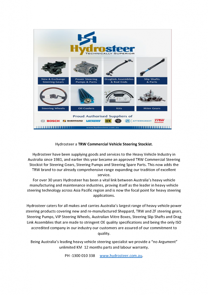 HYDROSTEER -TRW  Stockist