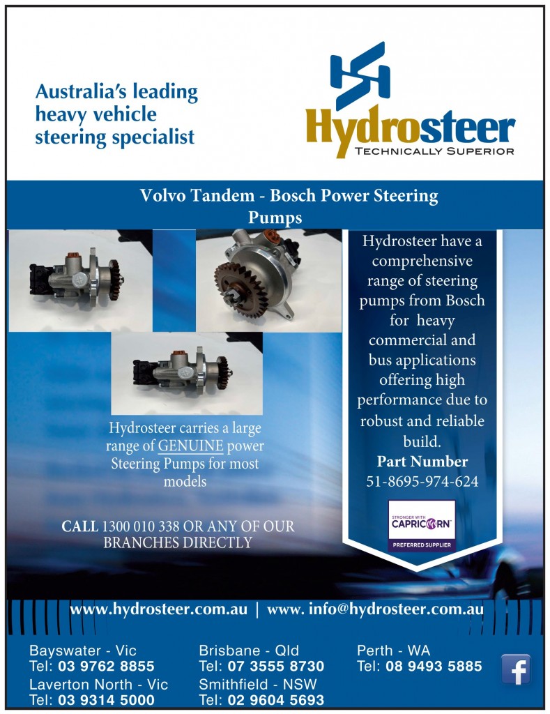 Hydrosteer has a range of Bosch heavy commercial power steering pumps available now
