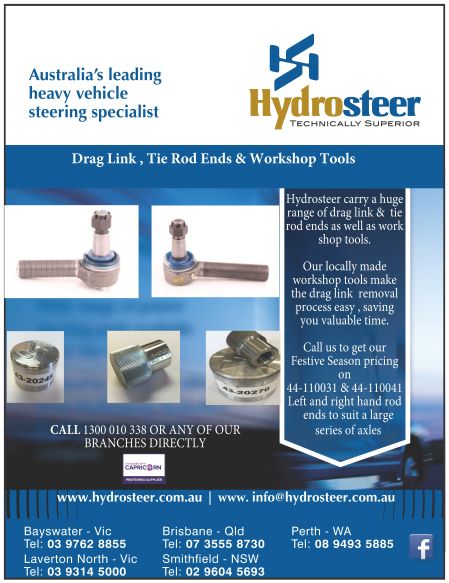 Hydrosteer has Australia's largest range of Heavy Vehicle Power Steering products.