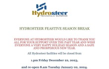 HYDROSTEER FEASTIVE SEASON BREAK-23-24